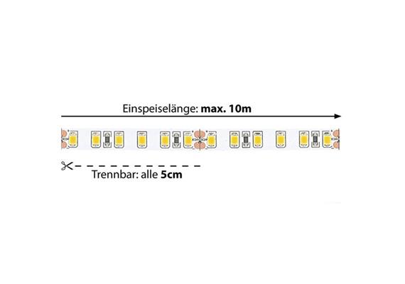 LED-Strip Flex 24V 14.4W/m fine120° warmweiss  24V SMD 2700K 1222lm/m CRI90 / B=8mm H=2mm