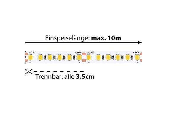 LED-Strip Flex 24V 20.1W/m fine120° warmweiss  24V SMD 3000K 1756lm/m CRI90 / B=8mm H=2mm