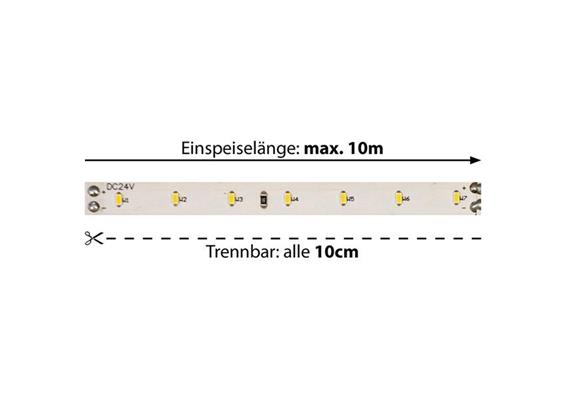 LED-Strip Flex 24V 7W/m 120° warmweiss  24V SMD 2700K 574lm/m / B=10mm H=1mm