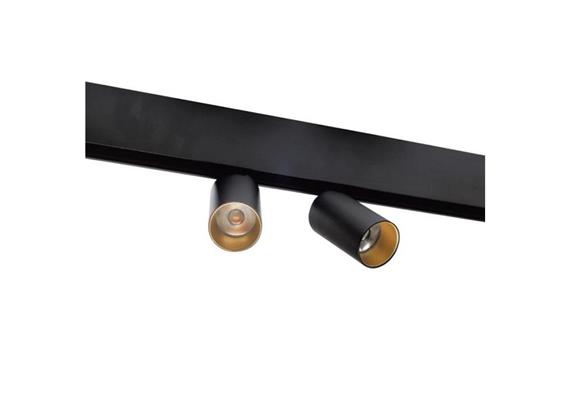 Magneto Duo Schienen-Strahler Tube 40 Gun black  DC 48V 15W 3000K 2x668Lm L=90 H=105