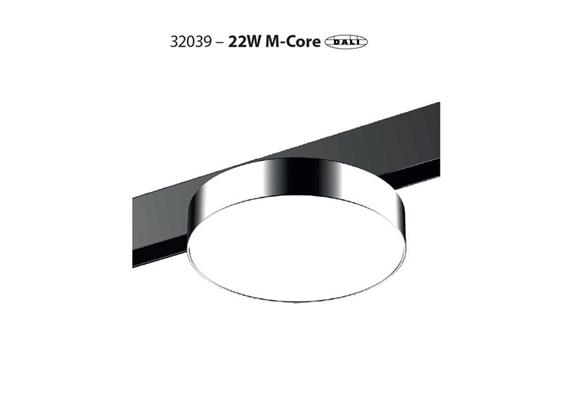 Magneto Leuchte M-Core 22W /120° schwa matt  DC 48V 2700K 1782Lm / D=180 HT=63 H=35 / IP20