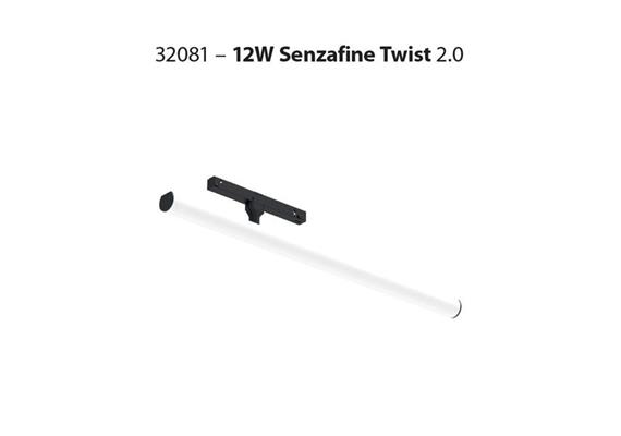 Magneto Leuchte Senzafine Twist 2.0 /12W schwarz opal  DC 48V 2700K 109Lm /L=575 D=30 IP20