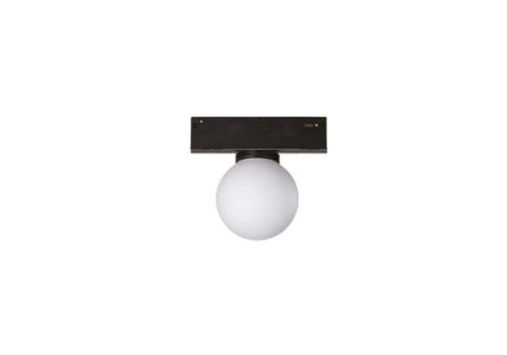 Magneto Schienen-Leuchte Orb 8W Opal schwarz  DC 48V 3000K 765Lm CRI90 D=100 H=110 IP20