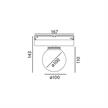 Magneto Schienen-Leuchte Orb 8W Opal weiss  DC 48V 2700K 689Lm CRI90 D=100 H=110 IP20 | Bild 2