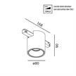 Magneto Schienen-Strahler M-Lente11W weiss matt  DC 48V 3000K 890Lm D=80 H=90 IP20 | Bild 2
