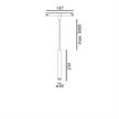 Magneto Schienenpendel Tube 340 8W gun black  DC48V 2700K 607Lm L=250 D=30 IP20 | Bild 2