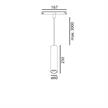 Magneto Schienenpendel Tube 625 12W schwarz matt  DC48V 2700K 962Lm L=250 D=60 IP20 | Bild 2