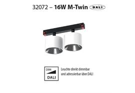 Magneto Strahler M-Twin 2x8W / 24° weiss matt  DC 48V 2700K 2x728Lm D=70 L=90 H=49 / IP20