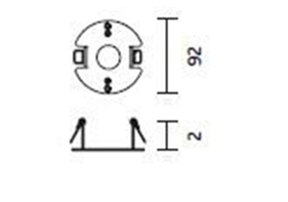 Montagering für Hohlraumeinbau  D= 98mm H=38mm Stahlblech verzinkt