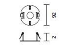 Montagering für Hohlraumeinbau  D= 98mm H=38mm Stahlblech verzinkt