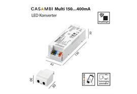 Multi-Konverter Casambi 6W bis 10W  230V/ 150-400mA L=130 B=43 H=30 IP20