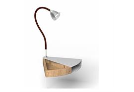 Nachttisch mit Athene Leuchte rechts 7.5W schwarz  230V 600lm 2700K Tastdimmer