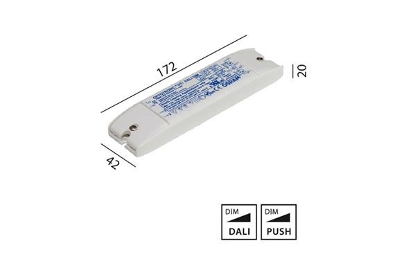 Optotronic 120W Dimmeinheit DALI  L=172mm B=42mm H=20mm