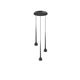 Pendel Falling Sun Chandelier Three schwarzmatt  230V 3x14W 5100m CRI90 L= 60cm H=45 /IP20