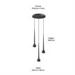 Pendel Falling Sun Chandelier Three schwarzmatt  230V 3x14W 5100m CRI90 L= 60cm H=45 /IP20 | Bild 2