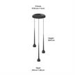 Pendel Falling Sun Chandelier Three schwarzmatt  230V 3x14W 5100m CRI90 L= 60cm H=45 /IP20 | Bild 2