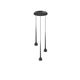 Pendel Falling Sun Chandelier Three schwarzmatt  230V 3x14W 5100m CRI90 L= 60cm H=45 /IP20