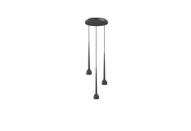 Pendel Falling Sun Chandelier Three schwarzmatt  230V 3x14W 5100m CRI90 L= 60cm H=45 /IP20