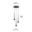 Pendel Falling Sun Chandelier Three schwarzmatt  230V 3x14W 5100m CRI90 L= 60cm H=45 /IP20 | Bild 2