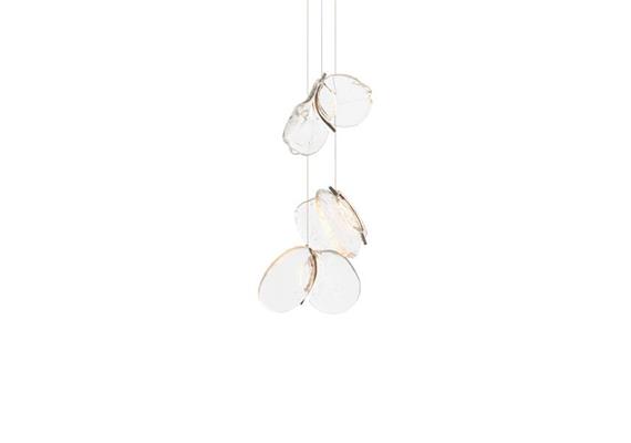 Pendeleuchte 141.3 / 3x2W Gläser transparent  230V /12V DC CCT 2500K 250-380mm / IP40