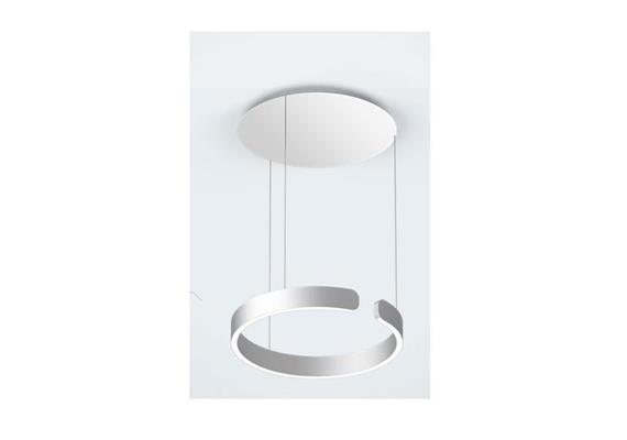 Pendeleuchte MITO Sospeso up 40 variabel wide silbermatt  240V 40W 2220lm D=400 H=52 /IP20