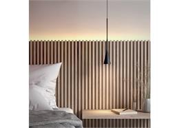 Pendelleu. Skybell Plus S/1L Triac schwarz matt  230V 4.2W 2700K 500Lm D=6cm H=47cm IP20