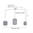 Pendelleuchte 3er Nans S3L/ Marron  240V/2700K 3x6W 503Lm D=380cm IP66 | Bild 2