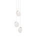 Pendelleuchte 73.3Vm / transparent  230V /DC 12V 3 x1.8W IP20