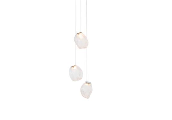 Pendelleuchte 73.3Vm / transparent  230V /DC 12V 3 x1.8W IP20