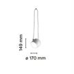 Pendelleuchte Aim Small LED 12W 2700K weiss  230V 1020lm CRI90 / D=17cm H=15cm IP20 | Bild 2