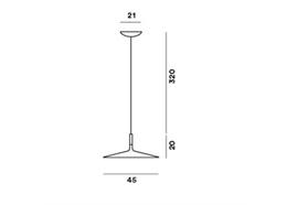 Pendelleuchte Aplomb Large12W antrazit  240V 2700K 1279lm D=45 H=20cm / IP20