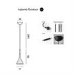 Pendelleuchte Aplomb Outdoor 8W grigio cemento  240V/ GU10 2700K 680Lm D=17 H=36 IP65 | Bild 2