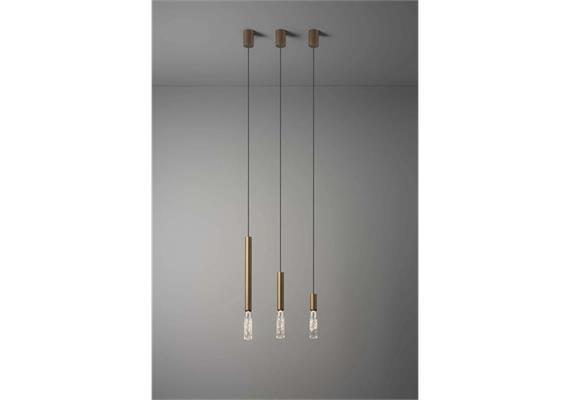 Pendelleuchte Beam Stick Glass 6.6W gold matt  DC 500mA 2700K 700Lm D=35 H=353mm / IP20