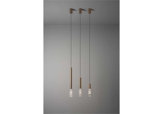 Pendelleuchte Beam Stick Glass 6.6W gold matt  DC 500mA 2700K 700Lm D=35 H=353mm / IP20