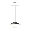 Pendelleuchte Circus 0155 / 12.8W schwarz  230V/ 3000K 1843Lm/ D=400 H=8cm IP20
