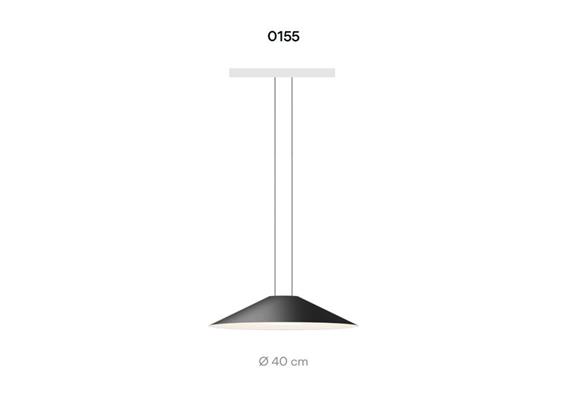Pendelleuchte Circus 0155 / 12.8W schwarz  230V/ 3000K 1843Lm/ D=400 H=8cm IP20