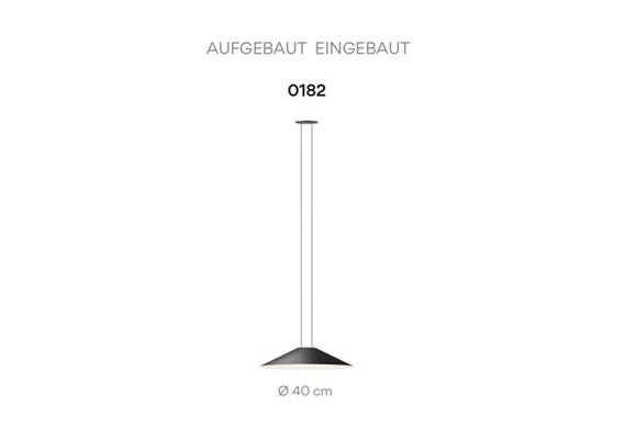 Pendelleuchte Circus 0182 / 12.8W schwarz  230V/ 3000K 1843Lm/ D=400 H=8cm IP20