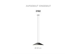 Pendelleuchte Circus 0182 / 12.8W schwarz  230V/ 3000K 1843Lm/ D=400 H=8cm IP20