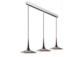 Pendelleuchte Falling Leaf Trio alu pol/schwarz  LED 3x23W à 1037lm 2700°K