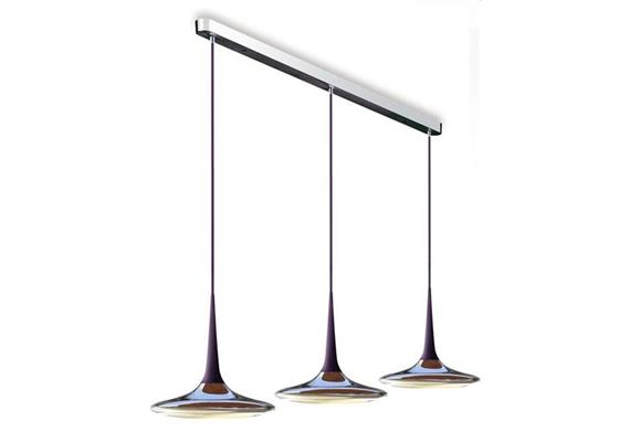 Pendelleuchte Falling Leaf Trio alu pol/schwarz  LED 3x23W à 1037lm 2700°K