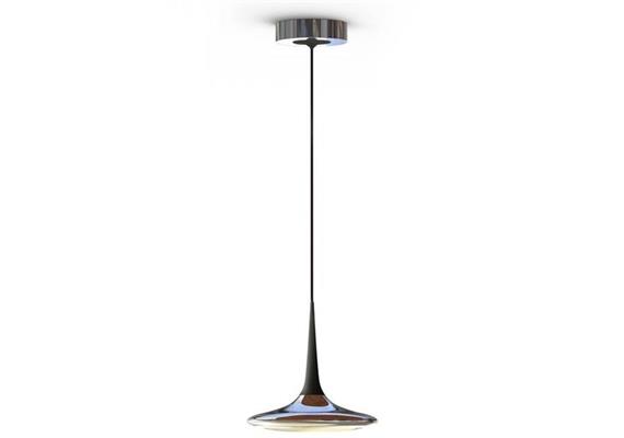 Pendelleuchte Falling Leaf UP alu pol/schwarz  LED 23W/1037lm 2700°K D= 240mm H= 68mm