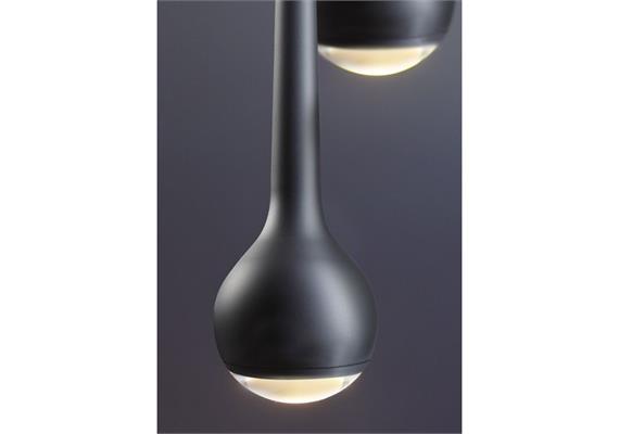 Pendelleuchte Falling Sun UP schwarz matt  230V 14W 850lm CRI90 /D= 80mm H=45 /IP20