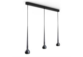 Pendelleuchte Falling trio mattschwarz  240V/ 2700K 3 x11W / L=110cm B=4.7mm IP20