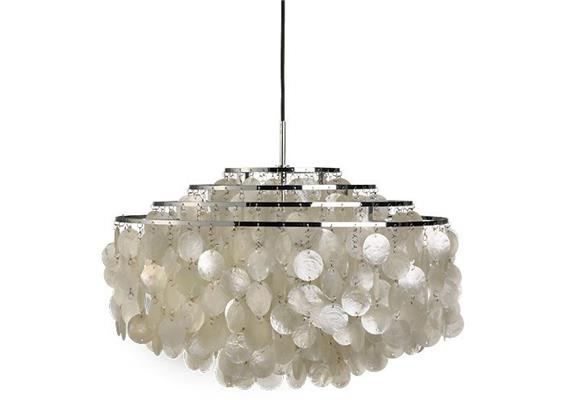 Pendelleuchte Fun -10 DM Perlmutt chrom  240V/ E27 100W D=57cm H=38cm IP20