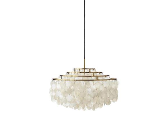 Pendelleuchte Fun -10 DM Perlmutt Messing  240V/ E27 100W D=57cm H=38cm IP20