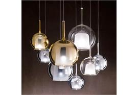 Pendelleuchte GLO large D=380 230V/E27/10W LED Glas farbig