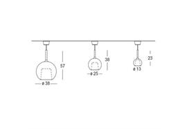 Pendelleuchte GLO large D=380 230V/E27/10W LED Glas farbig