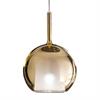 Pendelleuchte GLO large D=380 gold  230V/E27/10W LED Glas farbig