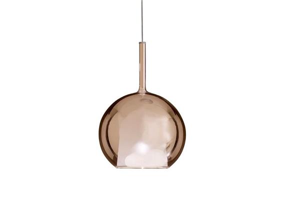 Pendelleuchte GLO large D=380 rosegold  230V/E27/10W LED Glas farbig