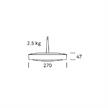 Pendelleuchte Kivo 28W 70° grau  DC 3000K 2400lm CR95 D=270 IP40 | Bild 2